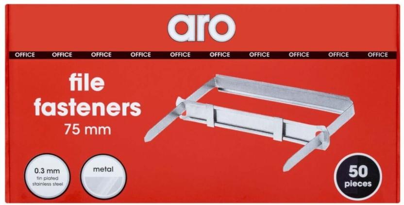 ARO 2 Compartments Metal File Fastners (Silver)