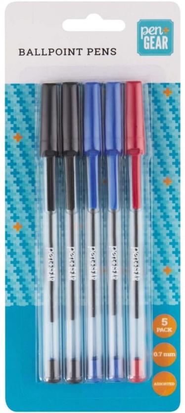 Pen + Gear Stick Ball Pen (Pack of 5, Multicolor)