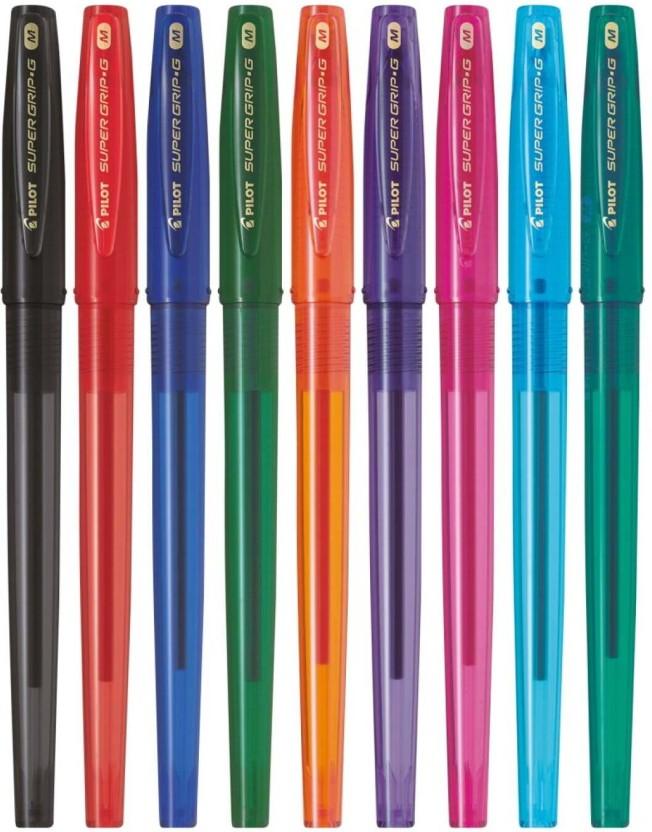 Pilot Super Grip G Ball Pen (Pack of 12, Multicolor)