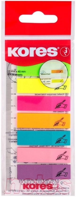Kores 25 Sheets Sticky Notes, 8 Colours (Set Of 25, Multi)