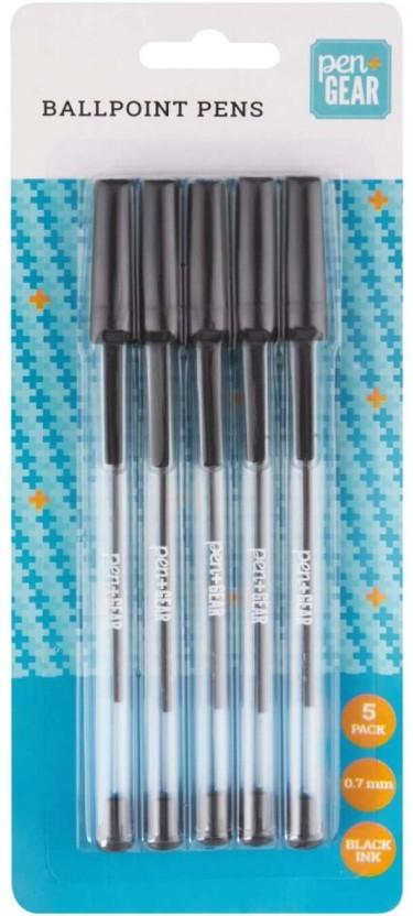 Pen + Gear Capped Ball Pen (Pack of 5, Black)