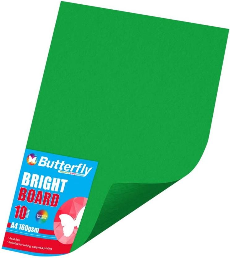 Butterfly A4 160 gsm Bond Paper (Set of 1, Green)