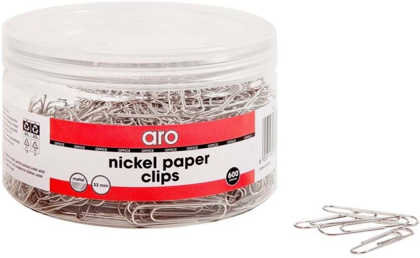 Aro 33 Metal Paper Clip (600, Silver)
