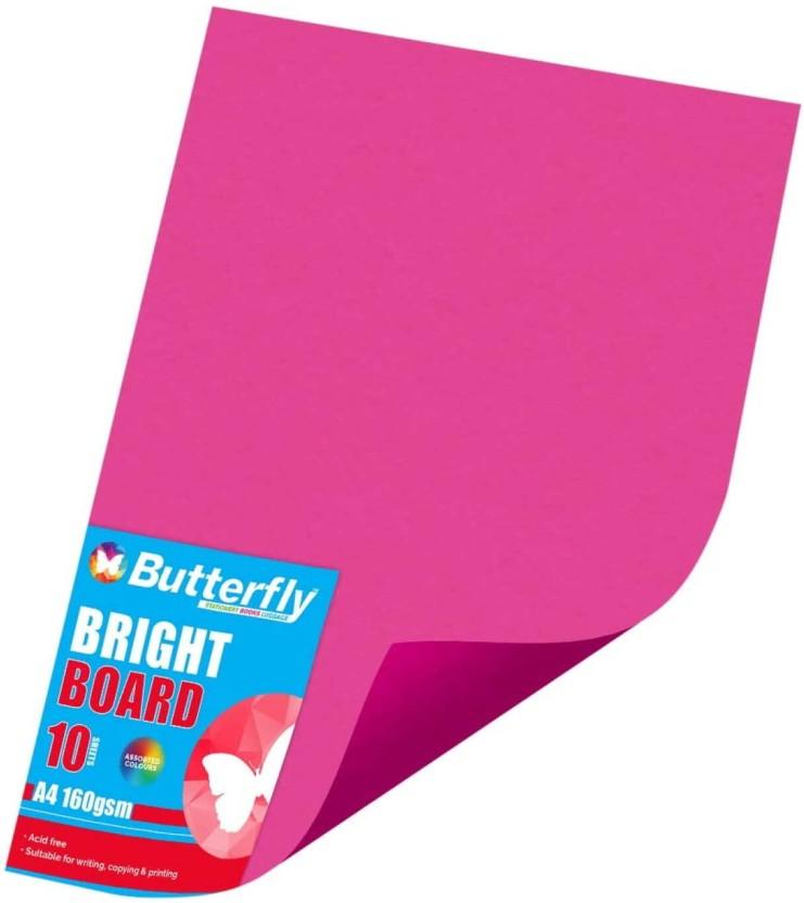 Butterfly A4 160 gsm Bond Paper (Set of 1, Pink)