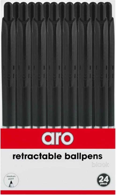 Aro Office Ball Pen (Pack of 24, Black)
