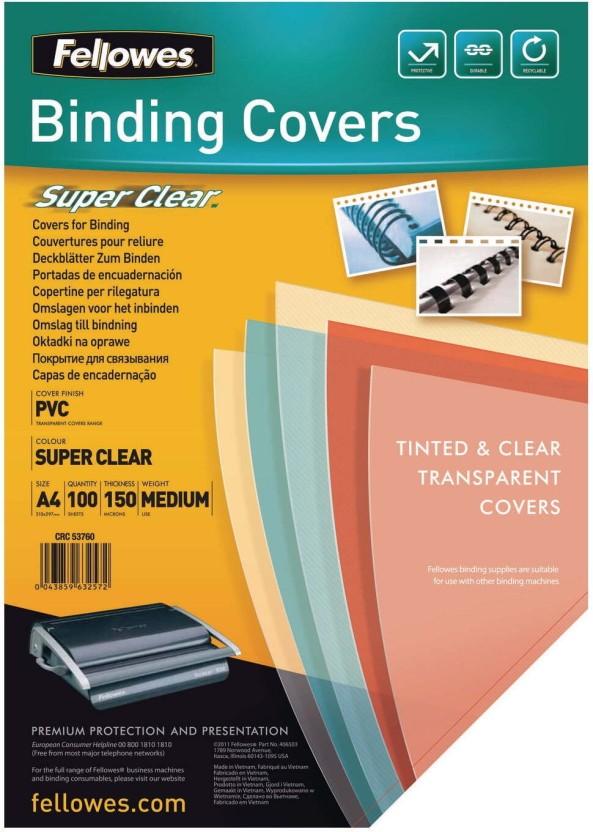 FELLOWES PVC (Set of 100, Multicolour)