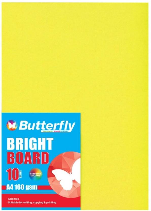 Butterfly A4 160 gsm Bond Paper (Set of 1, Yellow)