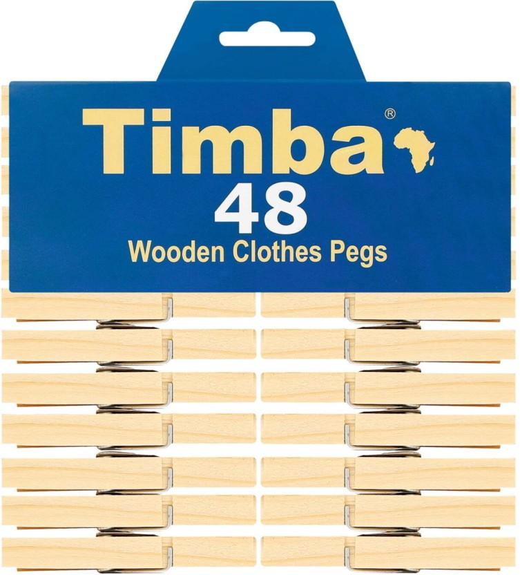 Timba 50 Wood Peg Paper Clip (48, Beige)