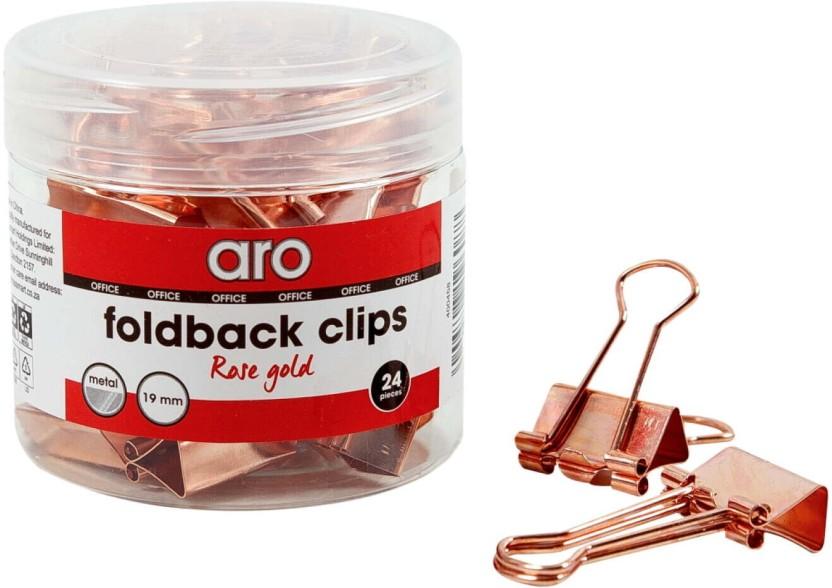 Aro 19 Metal Clipboard Clip (24, Rose Gold)