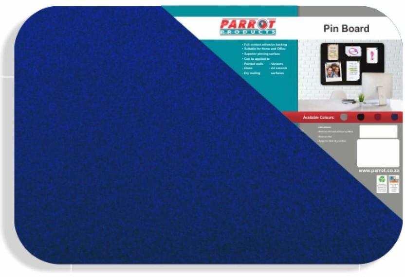 Parrot No Frame Pin Board Chalkboard with Pin-Up Area  Bulletin Board (Blue)