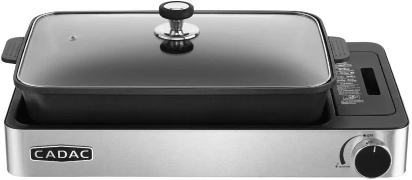 Cadac Portable Frying Pan Pan with Lid 1.2 L capacity (Cast Iron, Non-stick, Induction Bottom)