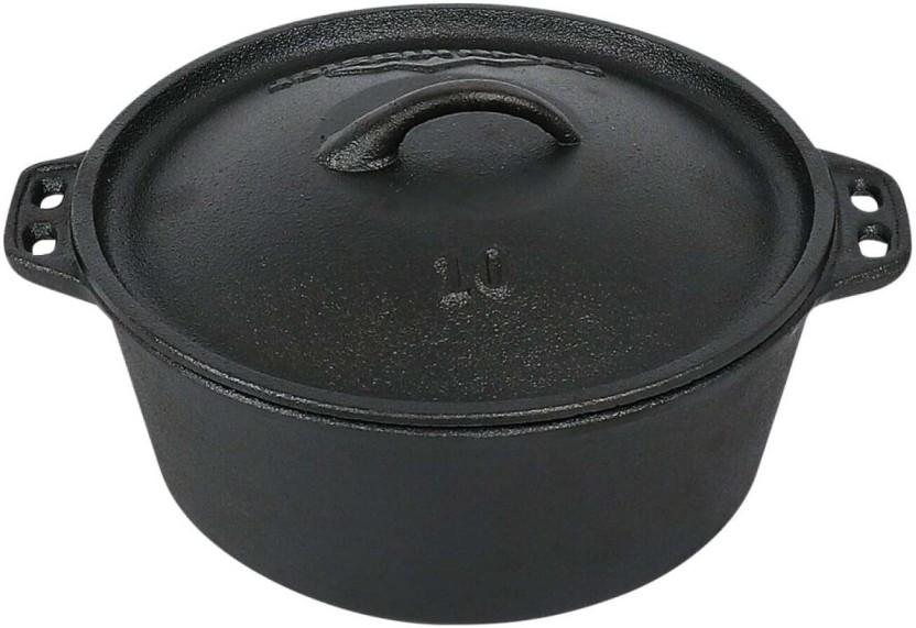 Camp Master Flat Bottom Potjie Potjie with Lid 3 L capacity (Cast Iron)
