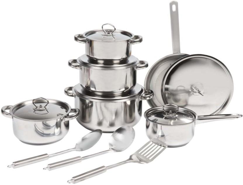 Tissolli 15-Piece | Bekaline Stainless Steel Stainless Steel Cookware Set (1 - Piece)