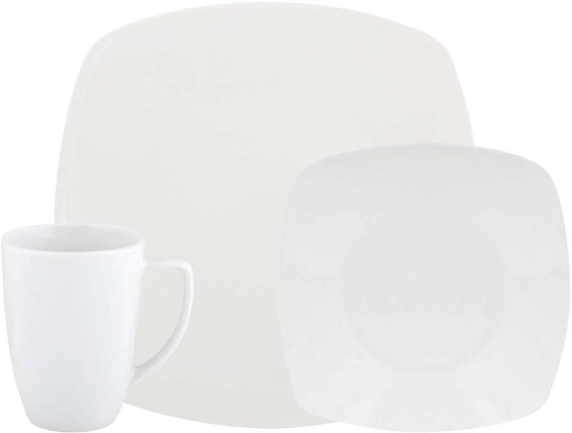 Primaries Ceramic Square Dinner Set 12 piece Dinner Set