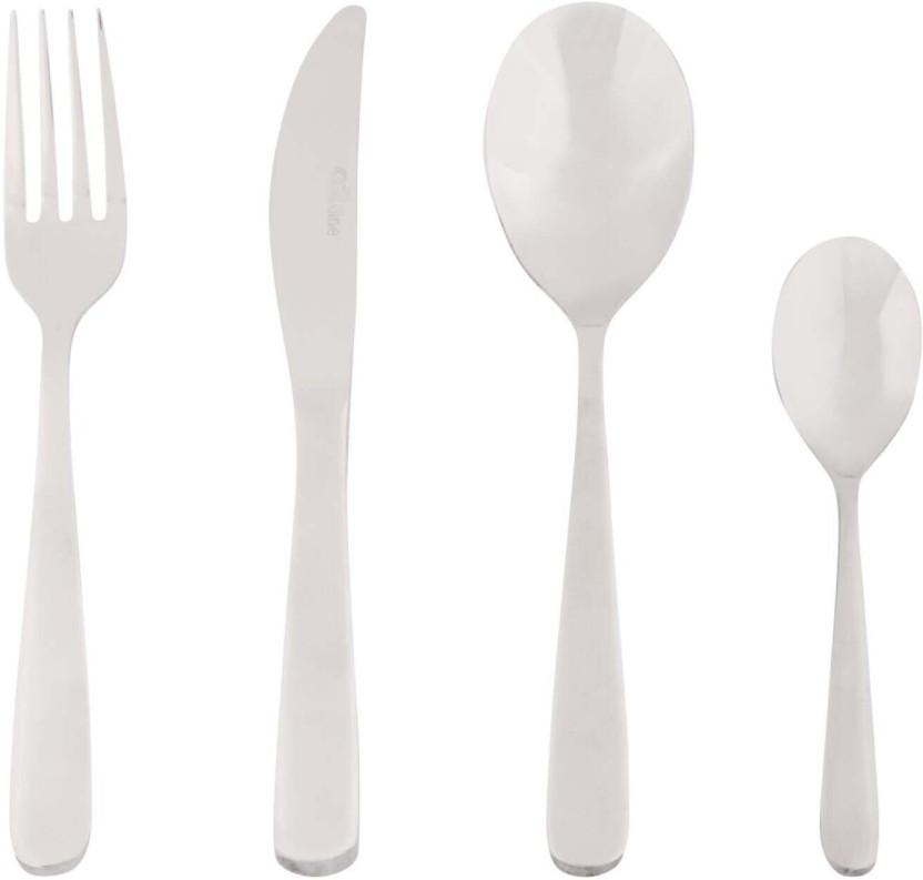 O2 16 Piece Fusion Stainless Steel Cutlery Set (Pack of 1)