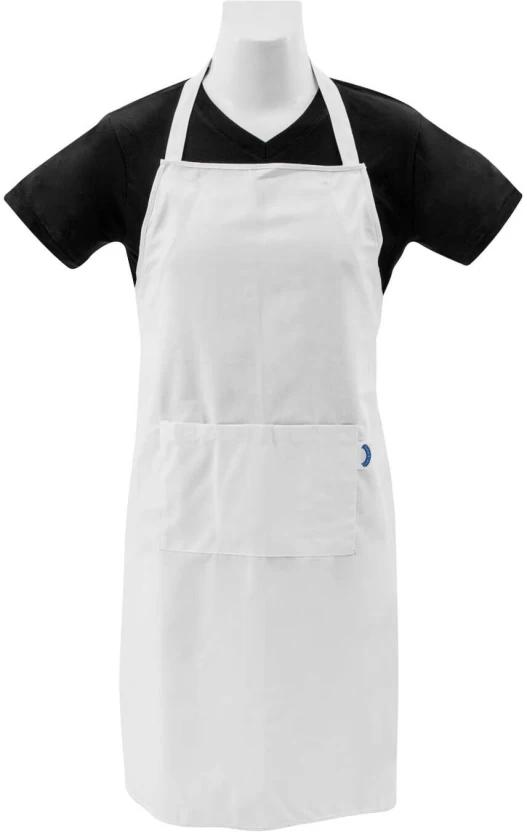 Bakers & Chefs Polyester Home Use Free (White, Single Piece)