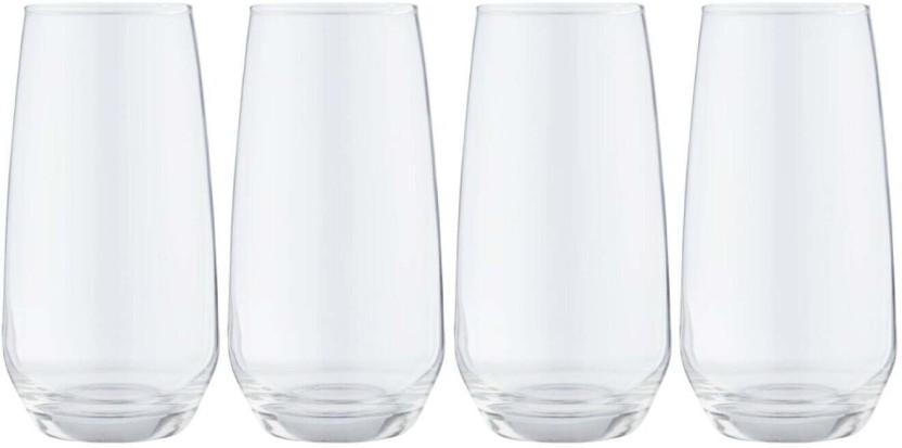 Home Classix (Pack of 4) Franschoek Tall Beverage Water/Juice Glass Set (440 ml, Clear)