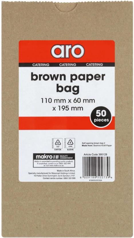 Aro Brown Paper Bags Pack of 10 Grocery Bags (Brown)