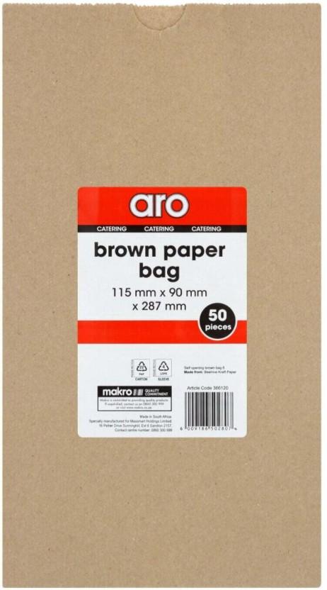Aro Brown Paper Bags Grocery Bag (Brown)