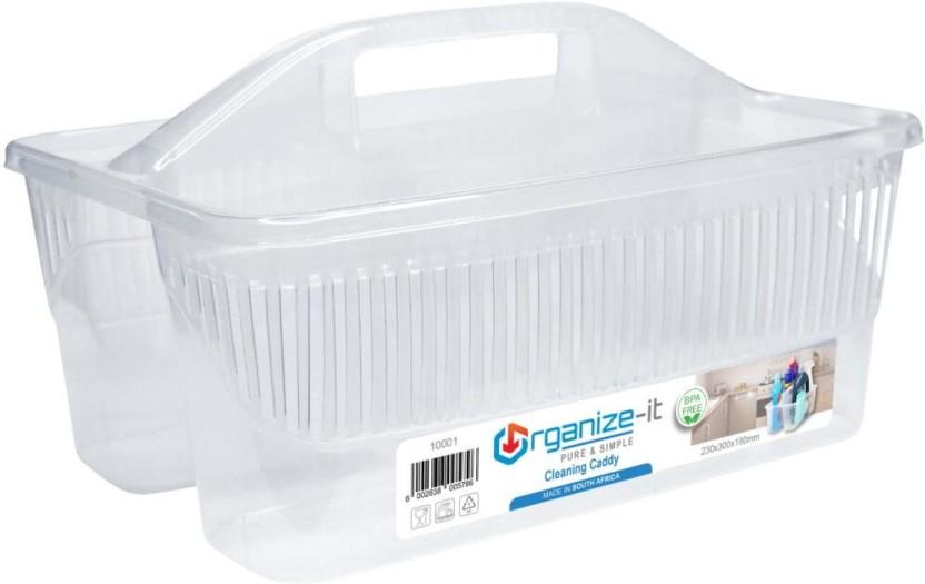 Organize-it_4 Plastic Cleaning Caddy Storage Basket (Pack of 1)