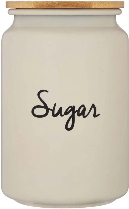 O2 Wooden Tea Coffee & Sugar Container  - 1300 ml (Beige)