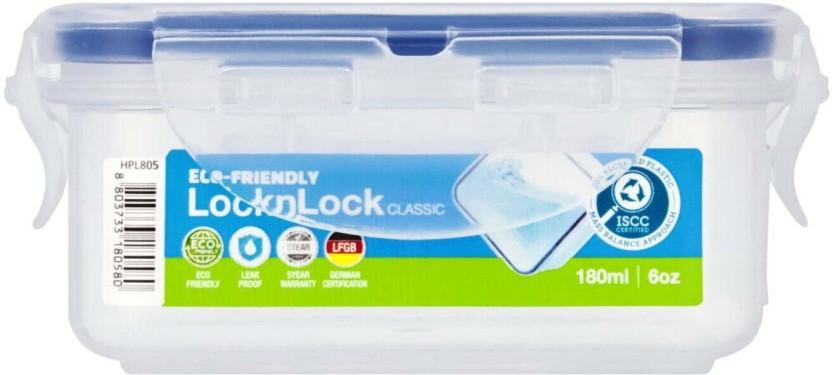 Lock&lock Plastic Utility Container  - 180 ml (White, Blue)