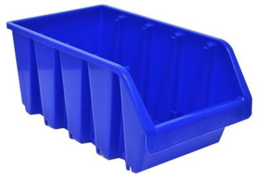 BIG JIM Plastic Two Long Bins & One rail Storage Basket (Pack of 1)
