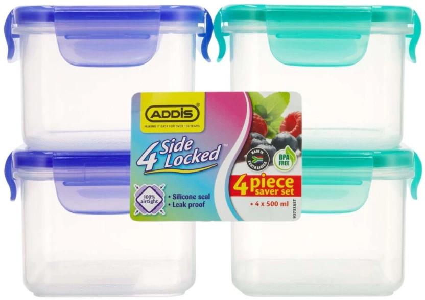 Addis Plastic Fridge Container  - 500 ml (Multicolor)