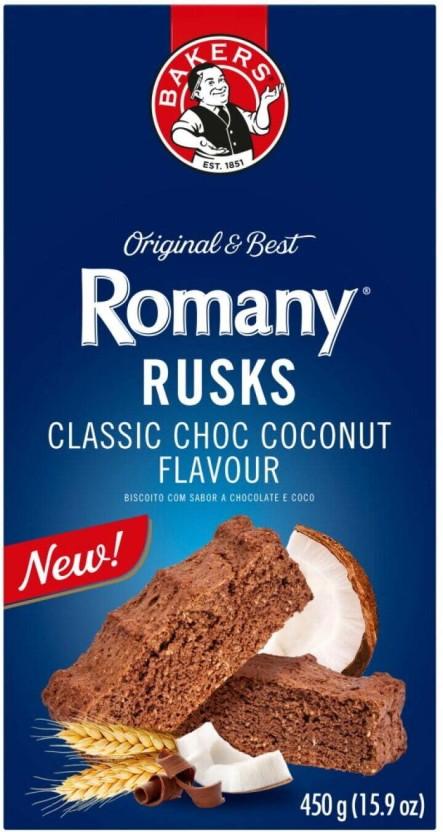 Bakers Rusk Romany Creams Coconut flavoured Coconut Rusk (450 g)
