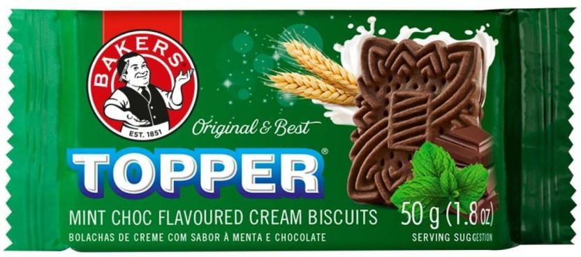 Bakers Topper Mint Choc Flavoured Biscuits Cream Filled Biscuit (50 g)
