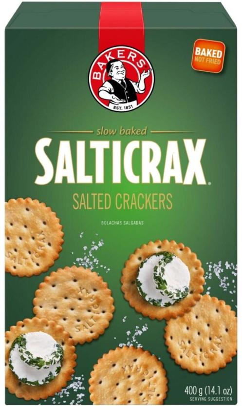 Bakers Slow Baked Salticrax Crackers Salted Biscuit (400 g)