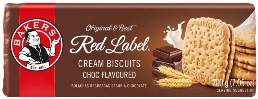 Bakers Red Label Choc Flavoured Biscuits Cream Filled Biscuit (200 g)
