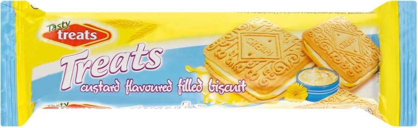 Tasty Treats Custard Flavored Biscuits Cream Filled Biscuit (960 g, Pack of 12)