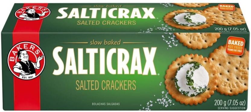 Bakers Slow Baked Salticrax Salted Biscuit (200 g, Pack of 12)