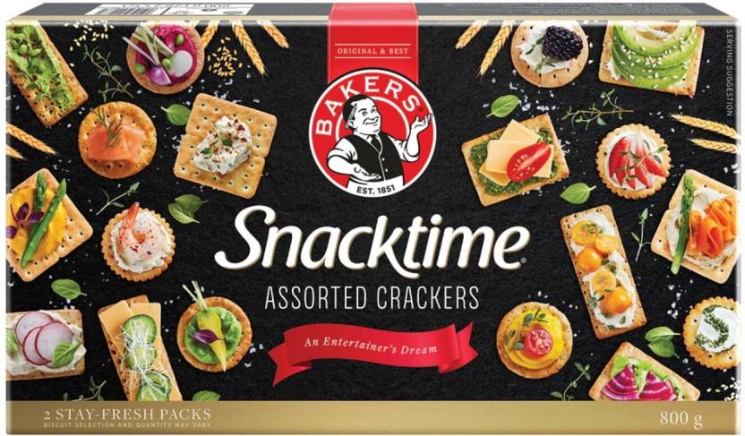 Bakers Snacktime Savoury Biscuits Sweet & Salty Biscuit (800 g, Pack of 6)