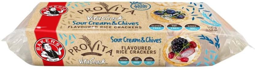 Bakers Provita Vitasnack Sour Cream Chives Flavoured Rice Cracker (100 g)