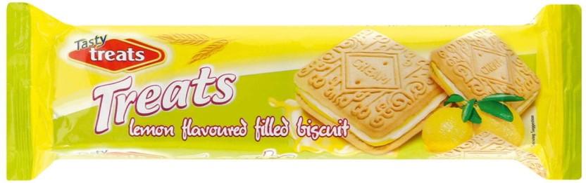 Tasty Treats Lemon Flavored Biscuits Cream Filled Biscuit (960 g, Pack of 12)