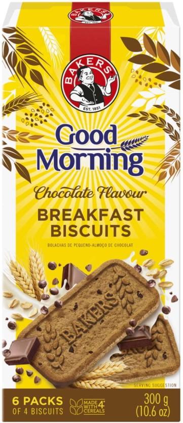 Bakers Good Morning Breakfast Biscuits Chocolate Biscotti (300 g, Pack of 12)