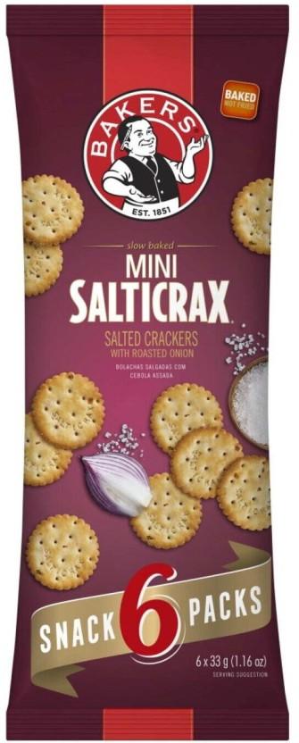 Bakers Mini Salticrax Roasted Onion Crackers (198 g)