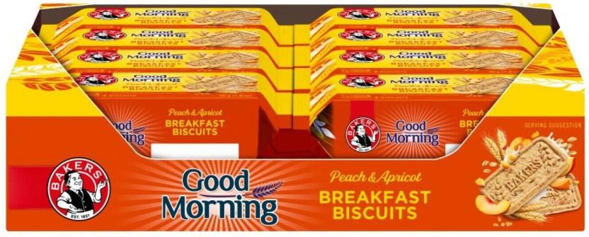 Bakers Good Morning Breakfast Biscuits Peach & Apricot Breakfast Biscotti (50 g, Pack of 16)
