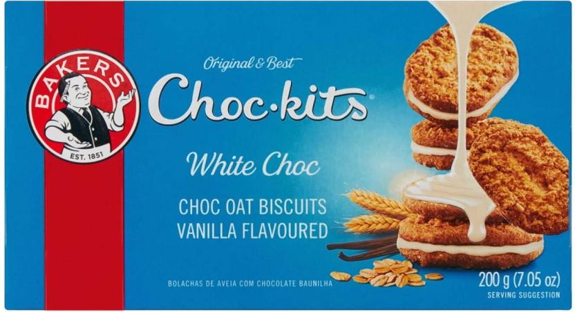 Bakers White Choc Oat Biscuit (200 g, Pack of 12)