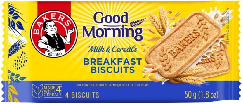Bakers Good Morning Breakfast Biscuits Biscotti (50 g, Pack of 16)