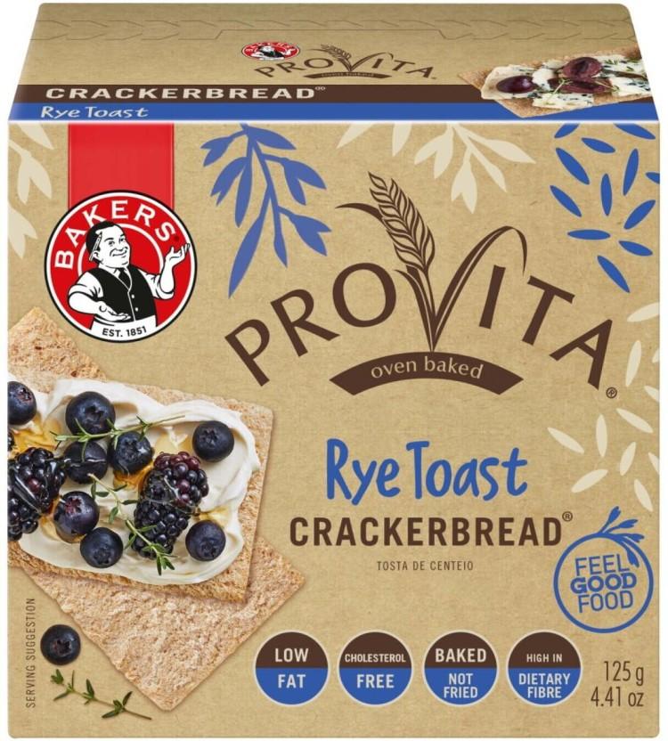 Bakers Provita Rye Toast Crackerbread Bakery Biscuit (125 g)