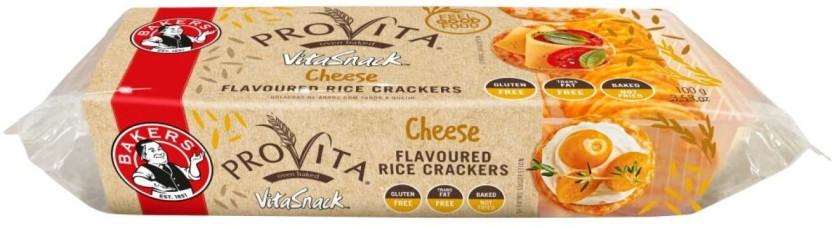 Bakers Provita Vitasnack Cheese Flavoured Rice Cracker (100 g, Pack of 12)