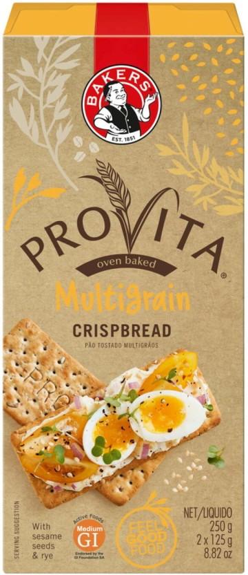 Bakers Provita Multigrain Crispbread Cracker Shortbread (250 g, Pack of 12)