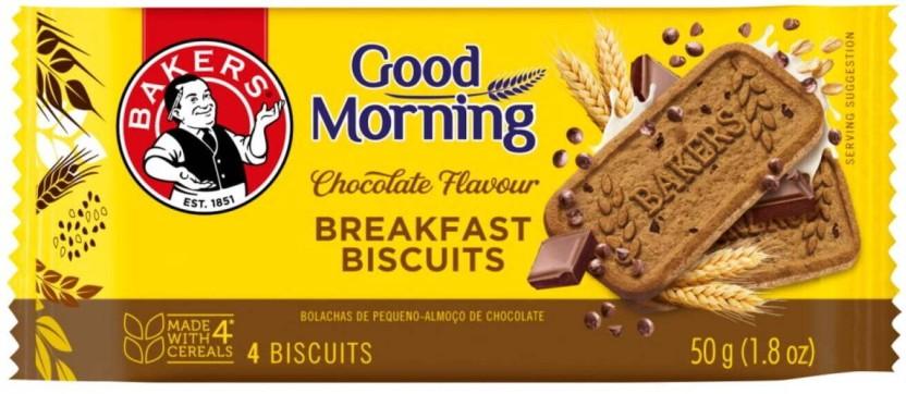 Bakers Good Morning Breakfast Biscuits Chocolate Flavour Breakfast Biscotti (50 g)