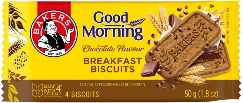 Bakers Good Morning Breakfast Biscuits Chocolate Flavour Breakfast Biscotti (50 g, Pack of 16)