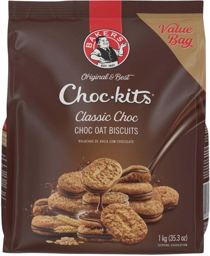 Bakers Classic Choc Oat Biscuits Cream Filled Biscuit (6 kg, Pack of 6)