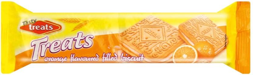 Tasty Treats Orange Flavored Biscuits Cream Filled Biscuit (960 g, Pack of 12)
