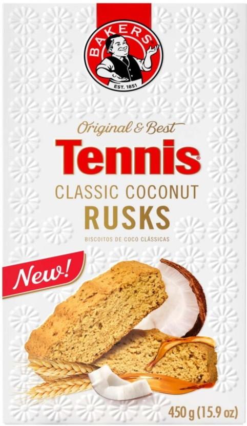 Bakers Tennis Classic Coconut flavoured Wheat Rusk (12 x 450 g)